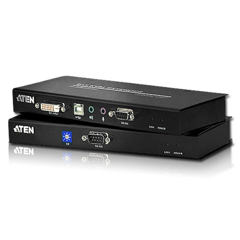 Aten USB Single Link DVI KVM Console Extender with Audio & RS232 - 1920x1200 Aten USB Single Link DVI KVM Console Extender with Audio & RS232 - 1920x1200